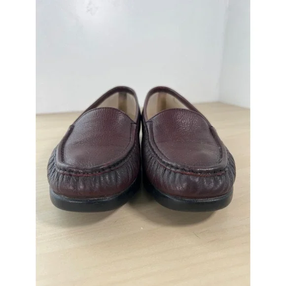SAS Tripad Comfort Loafers Womens 7.5 WW Burgundy Leather Slip On Shoes - Picture 9 of 9